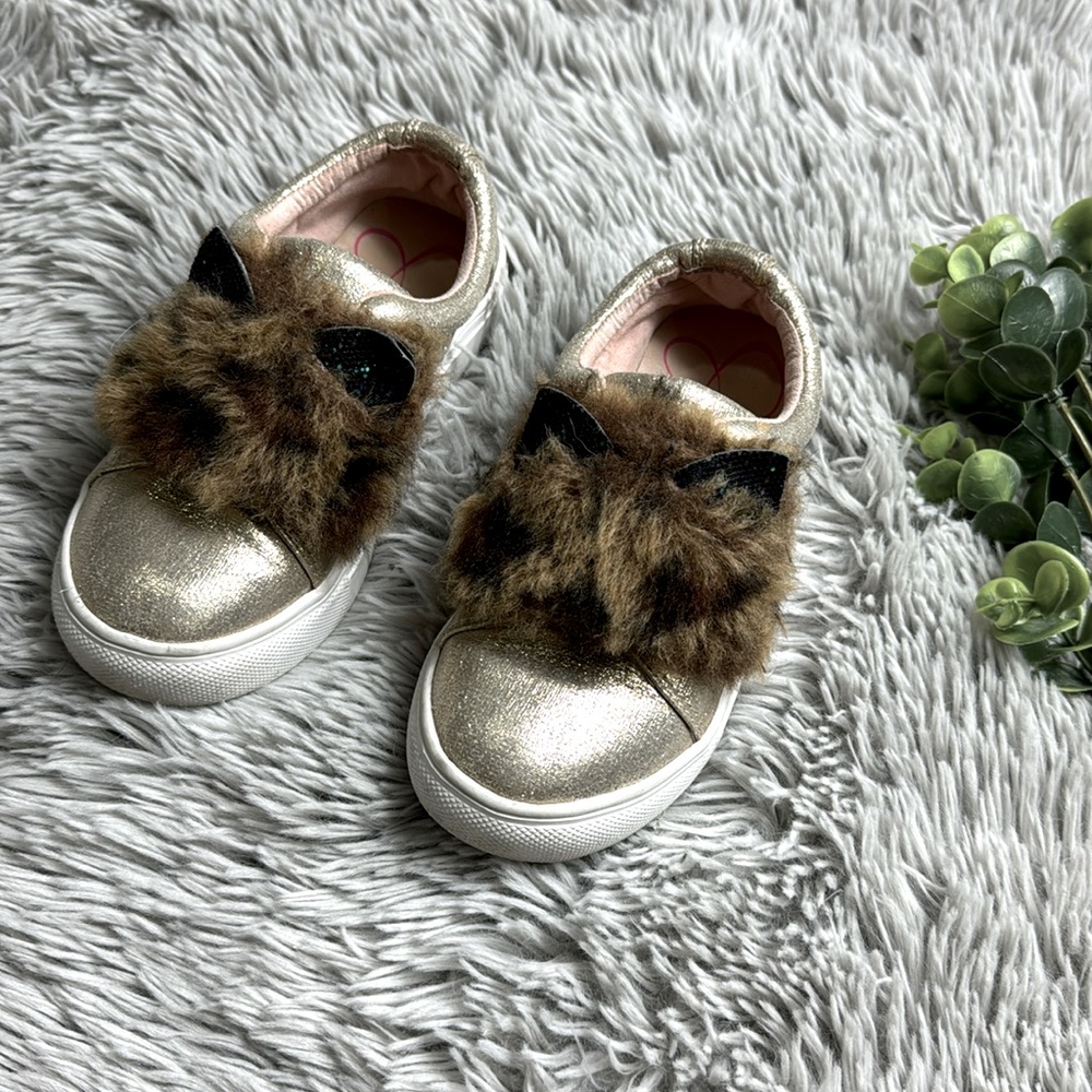 Jessica Simpson metallic tan cat slip on sneakers size 11